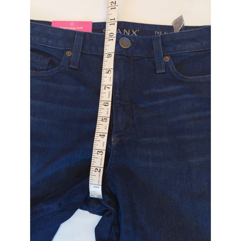 Spanx Womens Slim-x Casual Capri Jeans Dark Dipped $118 NWT Sz 29 / 8 - Picture 7 of 9